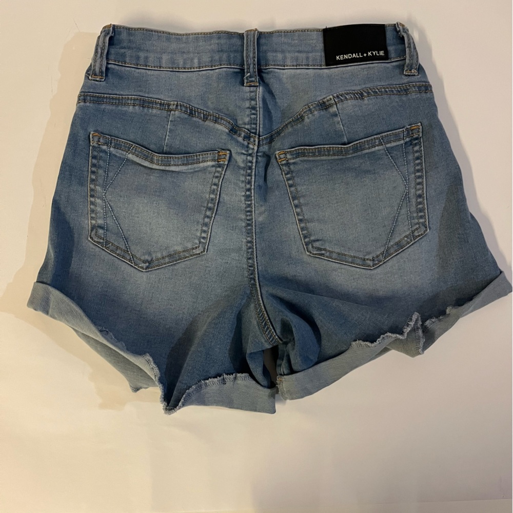 Kendall + Kylie The Icon Shorts High Rise Jean Denim Shorts Sz 5/27 - Picture 3 of 10